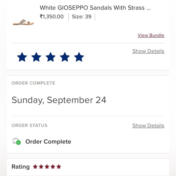 White GIOSEPPO Sandals With Strass Details . Size - 39 - Picture 16 of 16